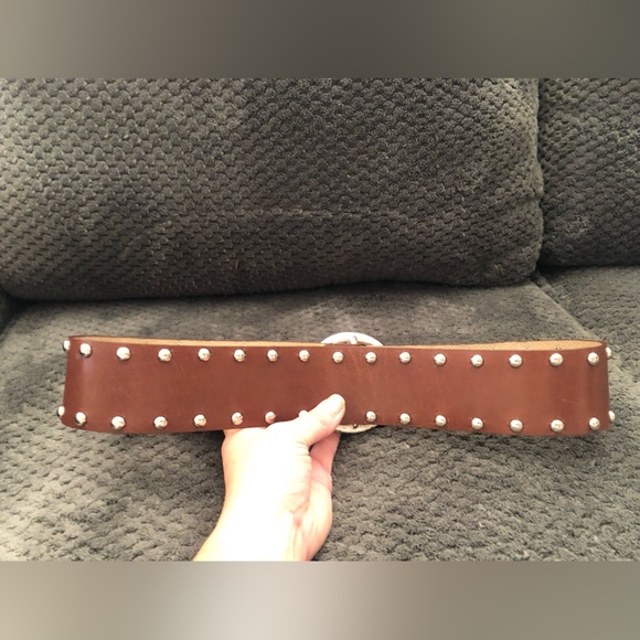Vintage Micheal Kors Wide Leather Belt size Medium - Picture 2 of 4